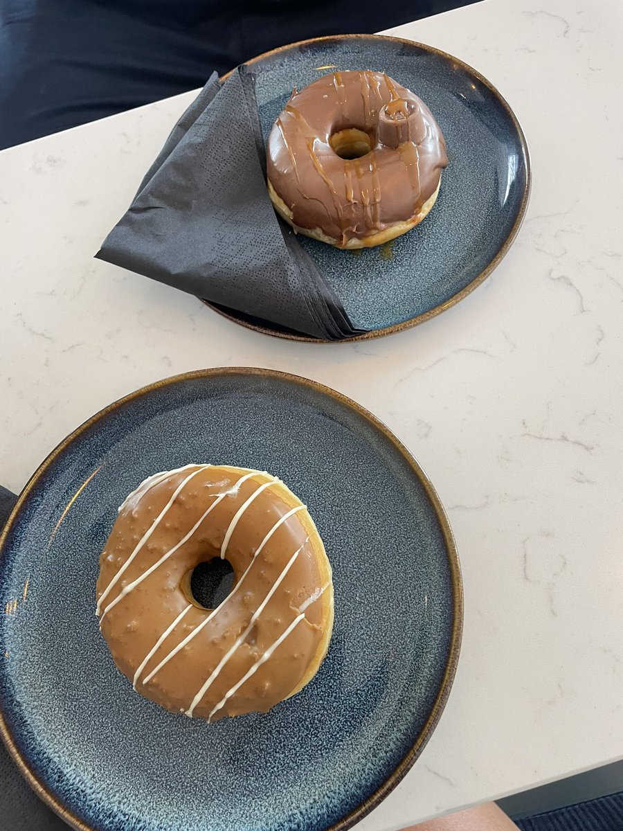 festivalbraids's tweet photo. Breakfast at Holey Doug in #Liverpool London road #Doghnuts #coffee #yummy I went for lotus and @goodiertd had the rolo one, didn’t give me his last one though 🤭😂 https://t.co/6v4uarwc1b