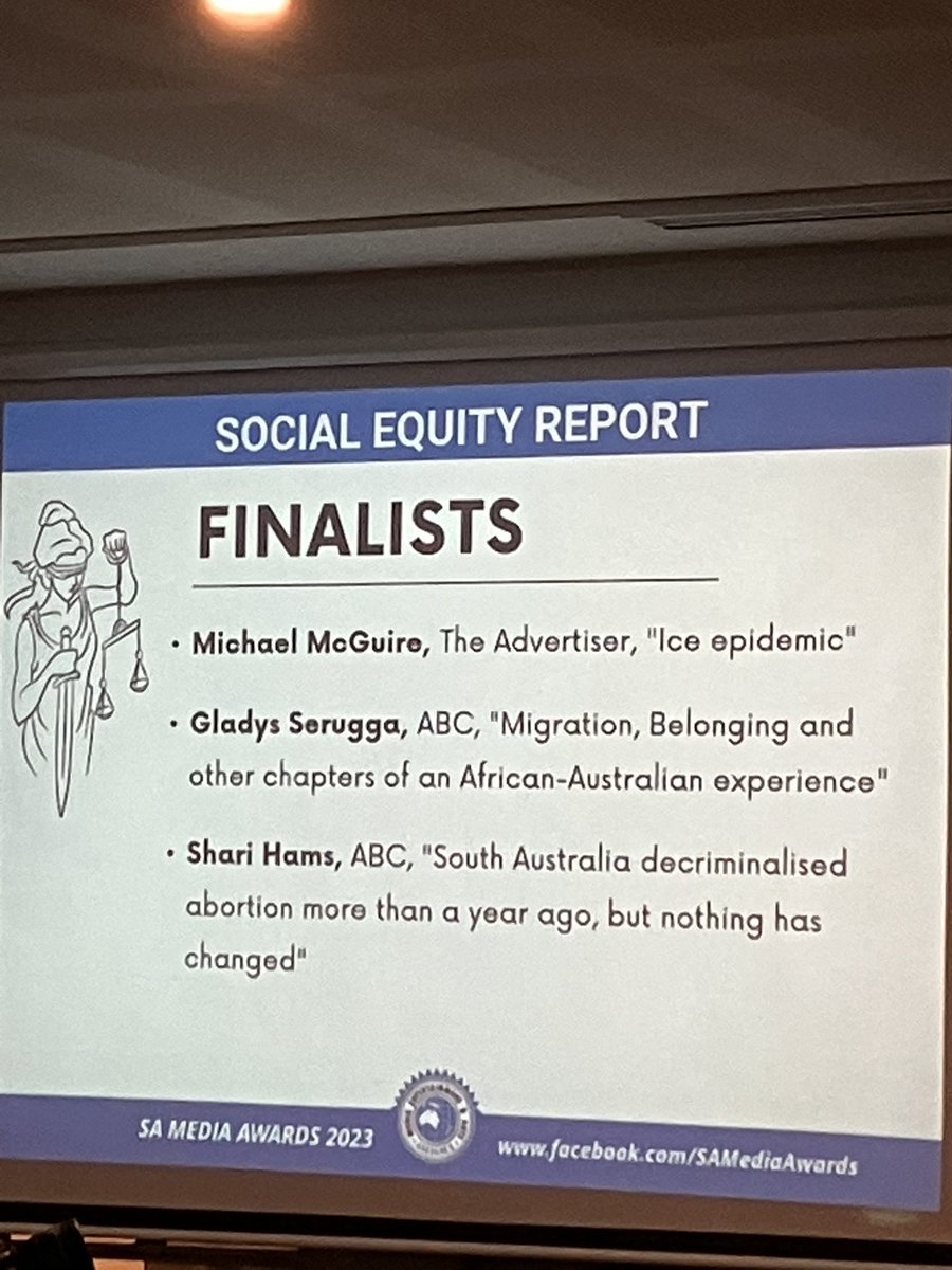 chrisanthi_g's tweet photo. Love seeing the list of finalists and topics for the social equity award at #SAMediaAwards @walkleys https://t.co/gP0JvSAkyI