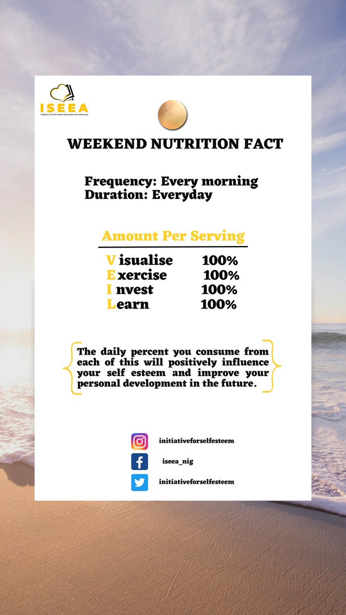 iseea_nig's tweet photo. Here is a gentle reminder that personal development and a healthy self esteem cannot be separated.

Visualise your dreams, exercise your body, invest in your dreams, and keep learning!

#sdg3goodhealthandwellbeing #selfesteembuilding #personaldevelopment https://t.co/LZPi4miK6s