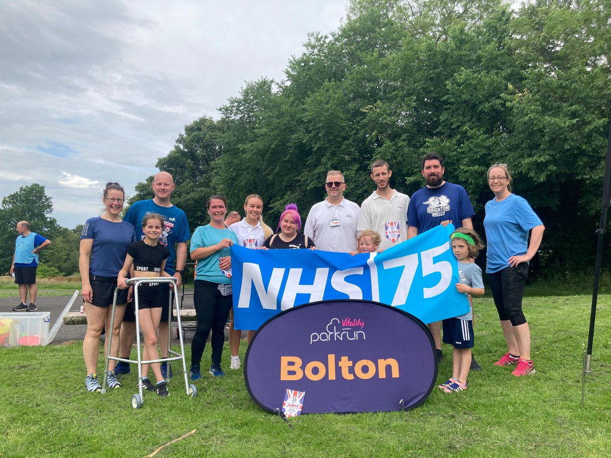 Fabulous turnout at Bolton parkrun this morning celebrating 75 years of our NHS <a href="/Boltonparkrun/">Bolton parkrun</a> <a href="/boltonnhsft/">Bolton NHS Foundation Trust</a> <a href="/RBHAcuteTherapy/">Bolton Urgent Care Therapy Team</a>