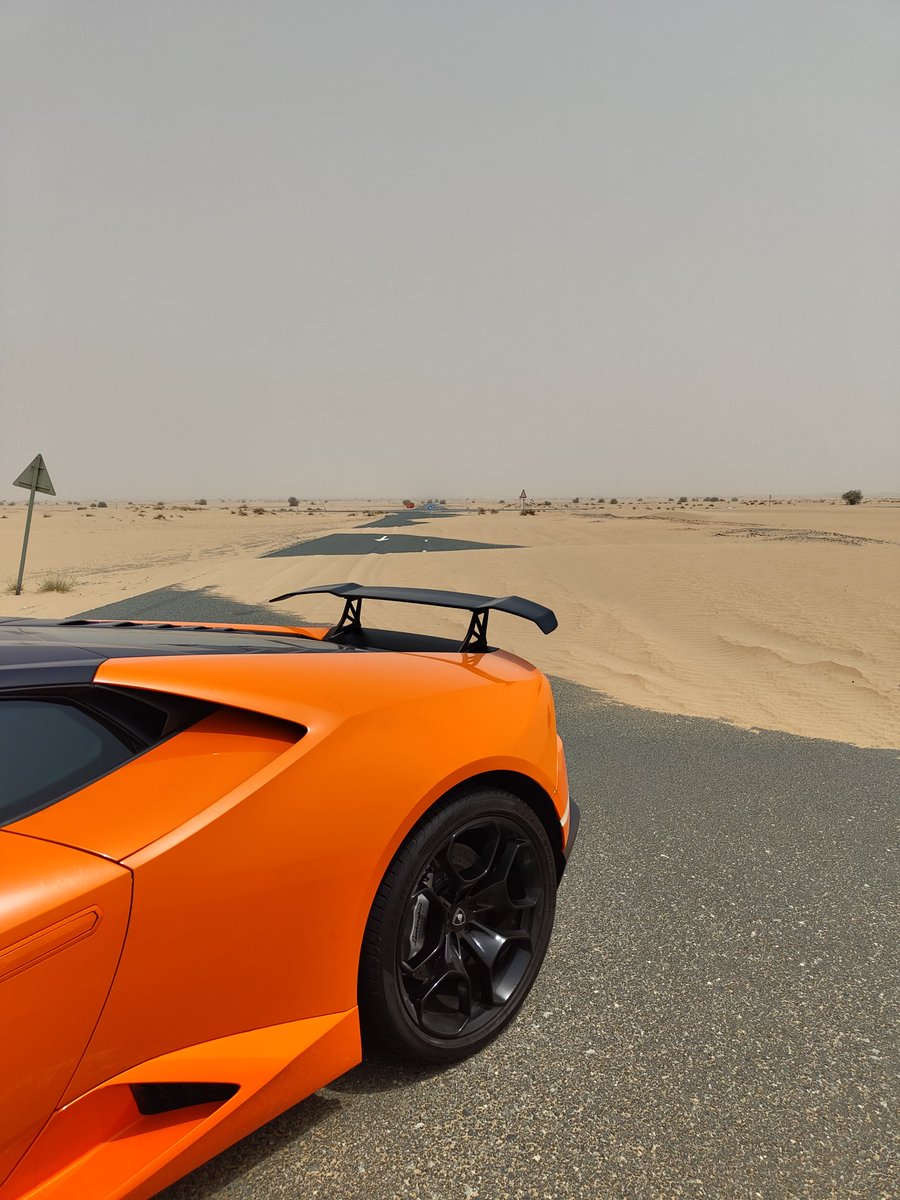 Jameel_Isaacs's tweet photo. Nothing Phone (2),
Sand-swallowed roads,
and a Lamborghini Huracan.

The perfect opportunity for capturing the desert heat 📷. @nothing #NothingPhone2 https://t.co/5F5OucM9Jp