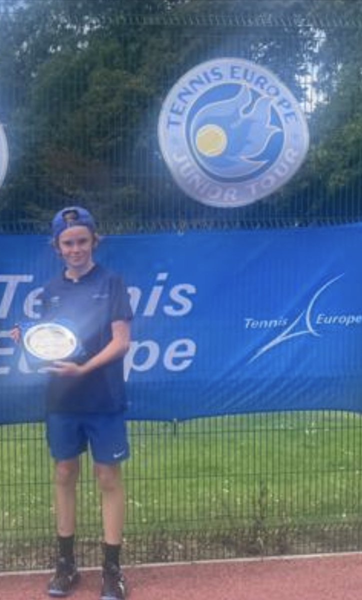 First ever tennis Europe win 👏👏👏 U12 singles title, congrats #prodigy #buildingchampions