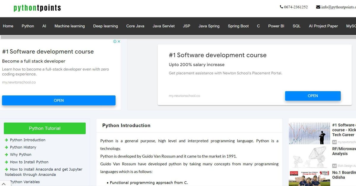 pythontpoint's tweet photo. learn about Python Introduction with https://t.co/aky86yYzTo
#learning #learnfree #educatewithus #learnpythonfree #pythontpoints #SoftwareCourses #eduactionalpost #education #educational #educationforall #freetutorial #educate #LearnPowerBI #Learn #learnjava #learnpython https://t.co/fpPUb02gr5