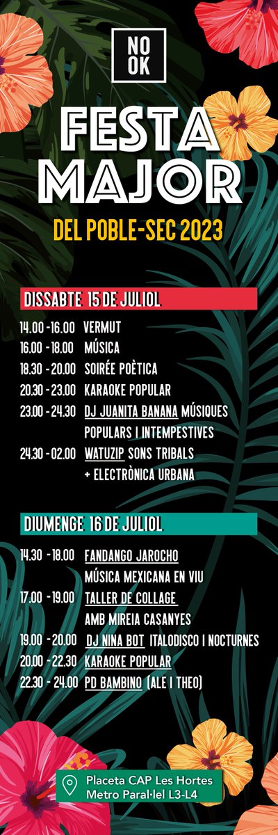 nookpoblesec's tweet photo. Festa major!! Ya mismi!! - https://t.co/ctj3N0yffs https://t.co/d0ogE5fKf4
