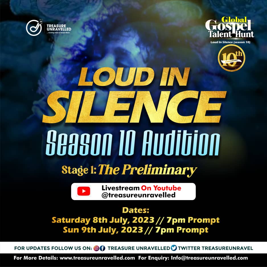 treasureunravel's tweet photo. Join us at the LIS Audition today at 7pm GMT. Will be livestream on YouTube @Treasureunravelled

Today, we will get to know the contestants that have been shortlisted to participate in the years' edition. 

Be there to show some support.

#gospeltalenthunt #gospelmusicompetition https://t.co/WwBa77jY4t