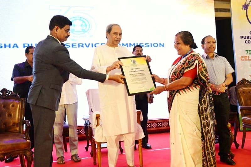 IPR_Odisha's tweet photo. Hon'ble CM Sri Naveen Patnaik Patnaik at the 75th Year Foundation Day celebration of Odisha Public Service Commission at Hotel Swosti Premium, Bhubaneswar. 8th July, 2023 https://t.co/56sVNWsQJV