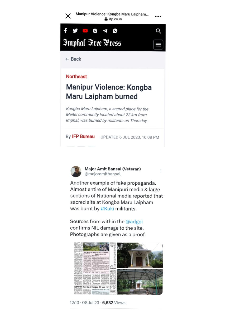 SiamPhaipi's tweet photo. To all the MEITEIS:
Just understand one thing that your media houses and your leaders want this violence to continue for whatever goals they're aiming for. They have spread so many lies since the start of this violence and continuing till today.
If you want normalcy to return, condemn these acts of propaganda of hatred and lies that is being spread against the Kukis. And just know that all the Valley based news sources are only there for spreading more hatred and violence.
#ManipurViolence #SaveManipur #Manipur #remembermanipur2023