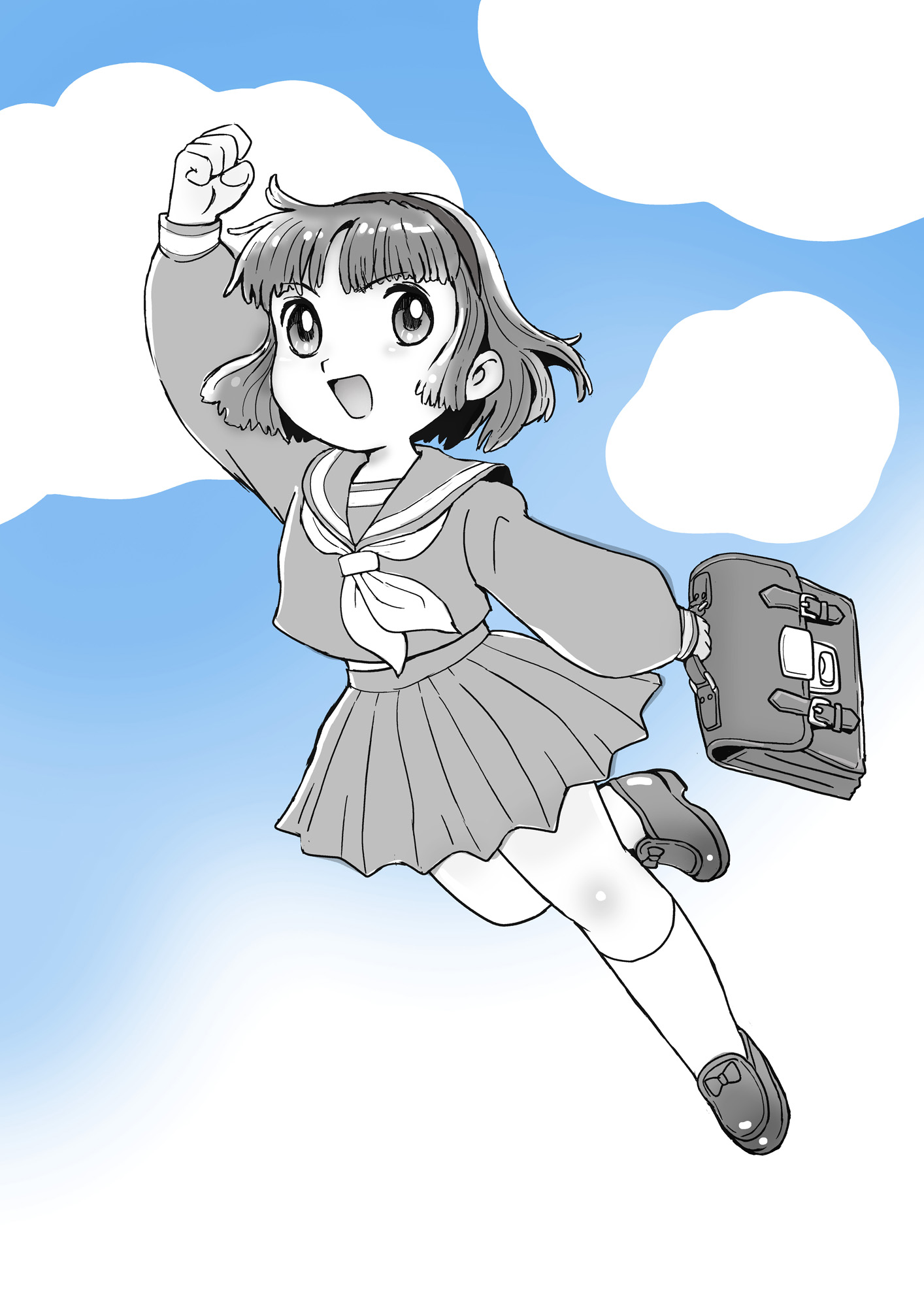 吾妻ひでお　ななこSOS  直筆サイン入りイラスト 吾妻ひでお ななこSOS サイン付きイラスト