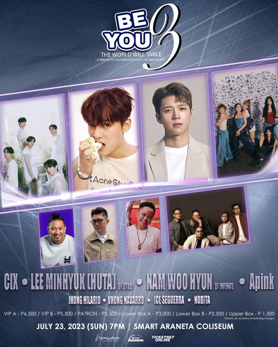 neuwave_events's tweet photo. 🌟 Drumroll, please! Introducing the sensational full artist lineup for BE YOU 3! 🎉✨ Get ready to be mesmerized by the incredible performances! 🔥

Don't miss your chance to be part of this extraordinary experience happening on 7/23 at the Big Dome! 

#BeYou3 #TheWorldWillSmile https://t.co/yKLQY6WPvZ