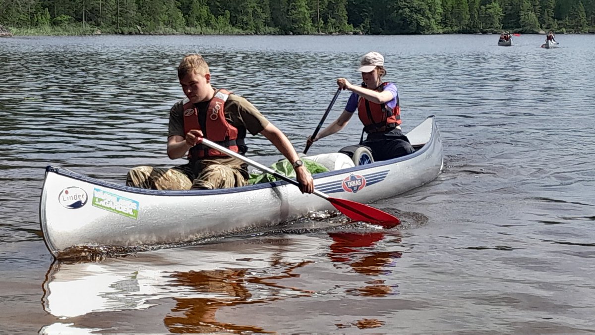 The last few strokes of an epic 4 day canoe trip.  The last day was particularly challenging with 6hrs of paddling, 4 portages, headwinds and biting insects!  Superb effort from all involved. <a href="/WyedeanSchool/">Wyedean School & Sixth form centre</a>