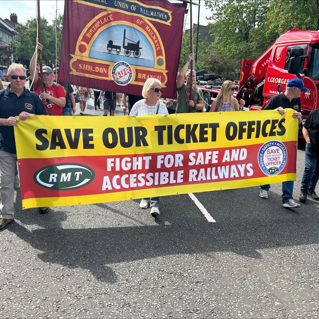 Saying it loud and proud;
#SaveTicketOffices #DurhamMinersGala