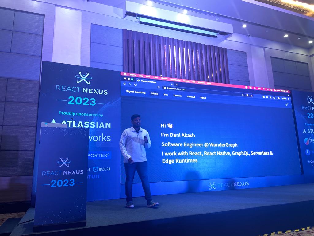 ReactNexus's tweet image. Join us for @dani_akash_'s talk on the art of signal boosting and discover effective strategies to amplify your message. 📶✨ Tune in: youtube.com/watch?v=dnHFsv… 🎥Don't miss this engaging session on expanding your reach and making a bigger impact! #SignalBoosting #TechTalks