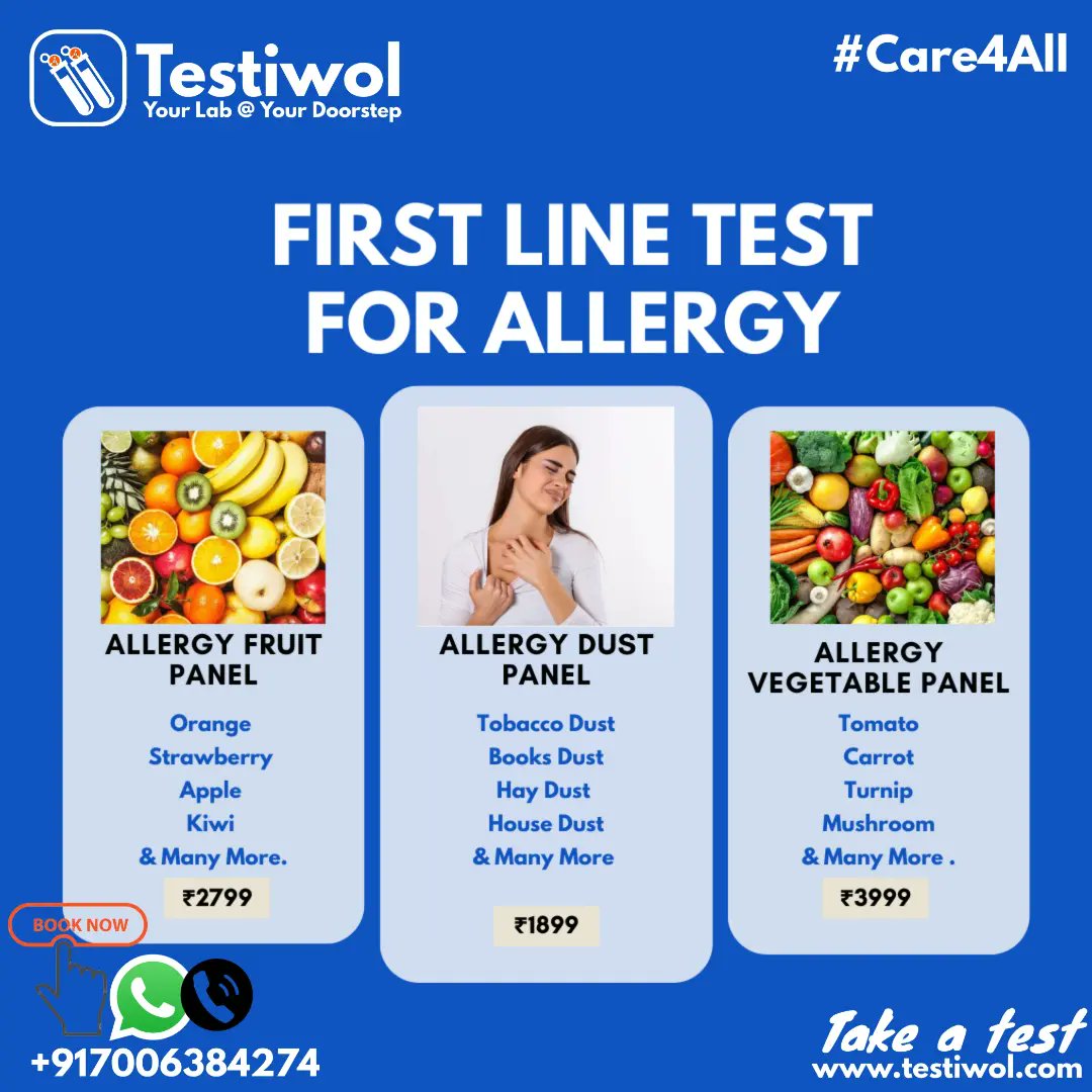 testiwol's tweet image. World Allergy Week 2023: 
Visit Us @ testiwol.com
#labtest #labtests #labtested #LabTesting #labtestathome #labtestonline #labtestapproved #testiwol #testiwollove #india #brand #yourlabatyourdoorstep #bloodtestonlinereport
