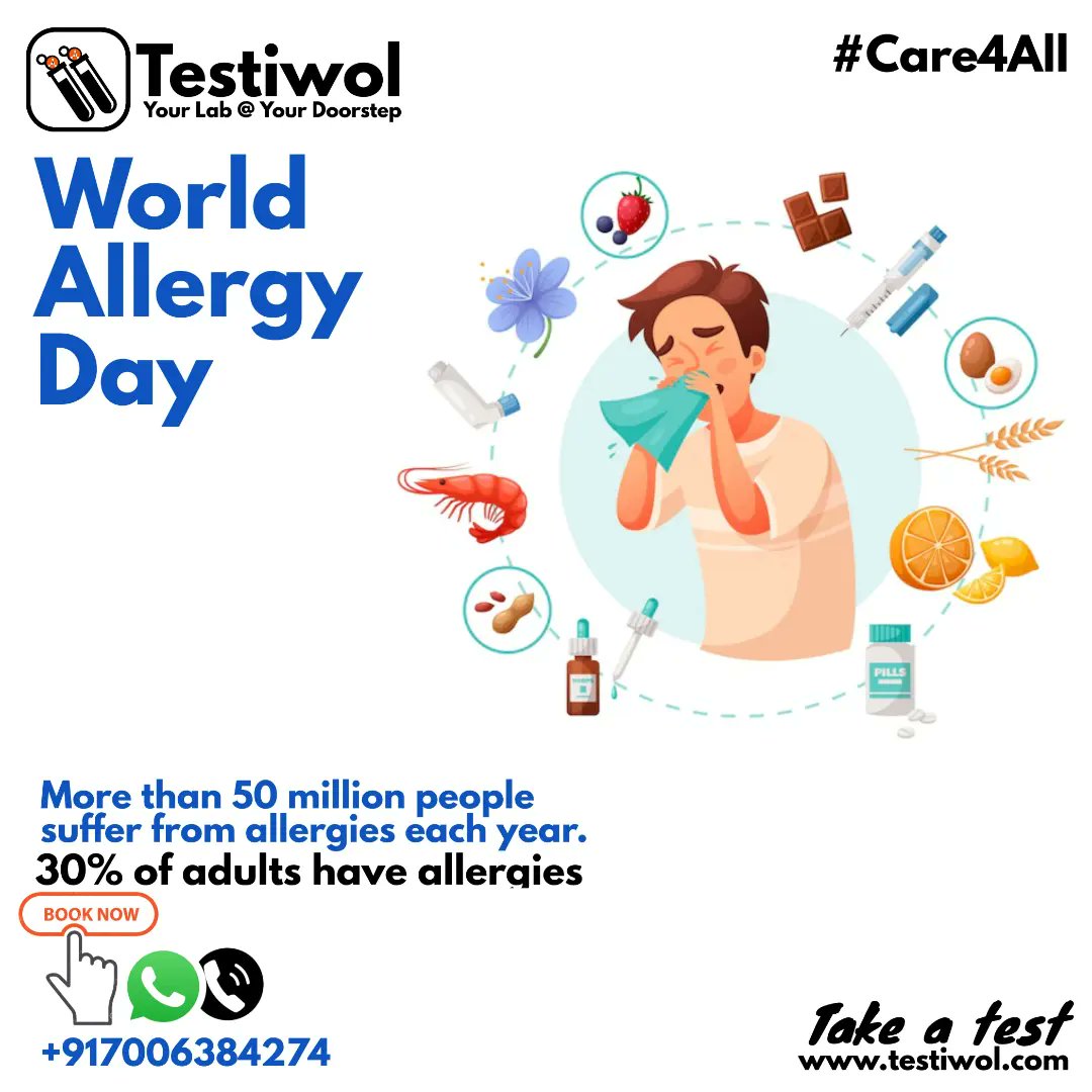 testiwol's tweet image. World Allergy Week 2023: 
Visit Us @ testiwol.com
#labtest #labtests #labtested #LabTesting #labtestathome #labtestonline #labtestapproved #testiwol #testiwollove #india #brand #yourlabatyourdoorstep #bloodtestonlinereport