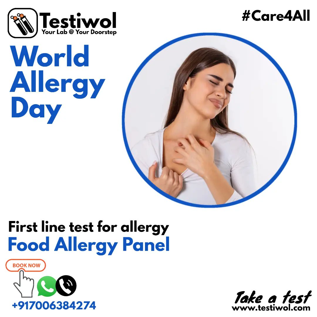 testiwol's tweet image. World Allergy Week 2023: 
Visit Us @ testiwol.com
#labtest #labtests #labtested #LabTesting #labtestathome #labtestonline #labtestapproved #testiwol #testiwollove #india #brand #yourlabatyourdoorstep #bloodtestonlinereport