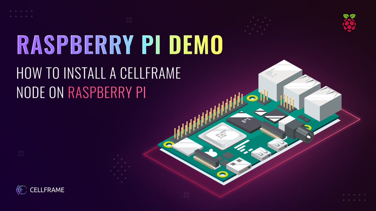 cellframenet's tweet photo. ๐Ready for Mainnet?
๐How to install a Cellframe node on Raspberry Pi โก๏ธ https://t.co/b46knJl1jU
#CELL #cellframe $CELL #mainnet #how_to #cellframe_node
#how_to_cellframe https://t.co/1Tg2IQMGse