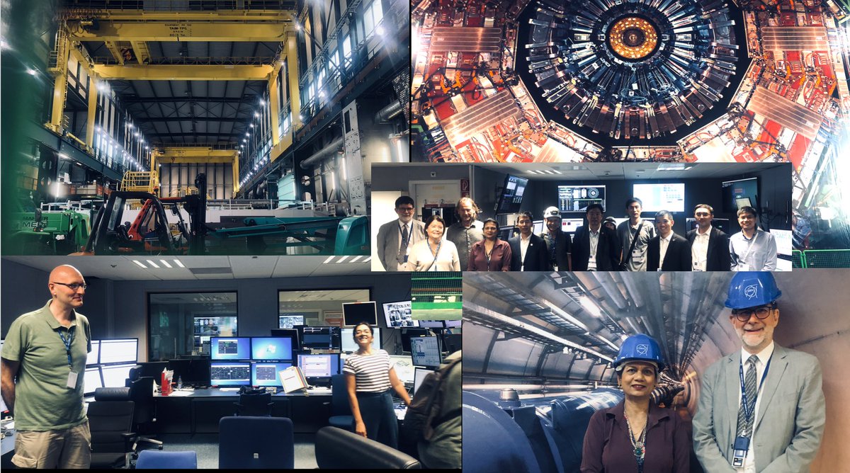 archanasharmagv's tweet photo. A special visit this morning to @CMSExperiment at #Point5 in #Cessy with a delegation from @Tsinghua_Uni They #contribute to the #experiment in a big way, we had discussions looking towards the exciting present and future #projects. The #control #room always offers #surprises! https://t.co/bfeJlLsOI2