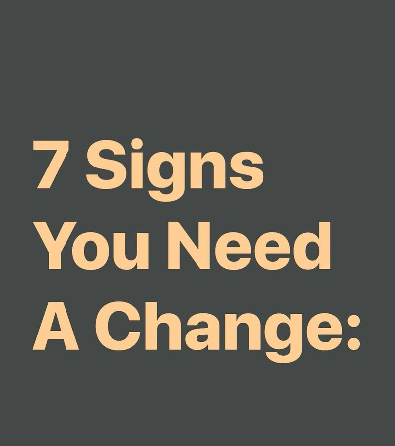 ZafarMirzoQuote's tweet photo. 7 Signs You Need A Change:

-Thread- https://t.co/1Zh6esiIqP
