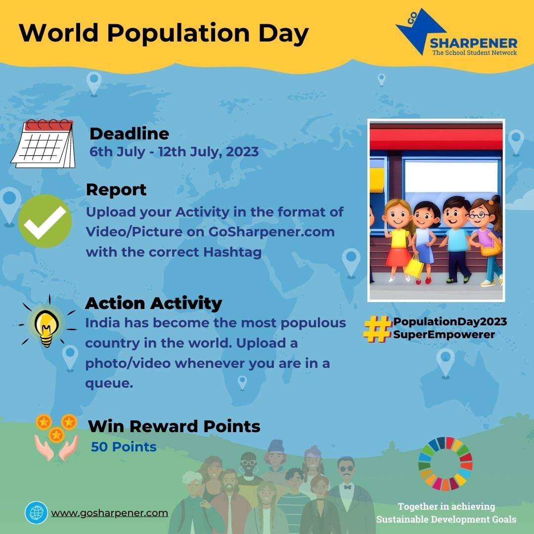 GoSharpener's tweet photo. Celebrate World Population Day with GoSharpener 🙂 
The power of population is indefinitely greater than the power in the earth to produce subsistence for man.
#Gosharpener  #School #Students
#sustainability #sdgs #sdgs2030 #unitednations #empower #population #populationday2023 https://t.co/MMwlCtWS47