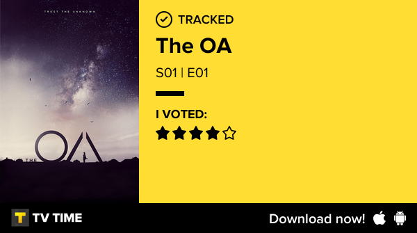hiddleswhcre's tweet photo. I've just watched episode S01 | E01 of The OA! https://t.co/PzIIp4Nh3h #tvtime https://t.co/oZd8UueDzh