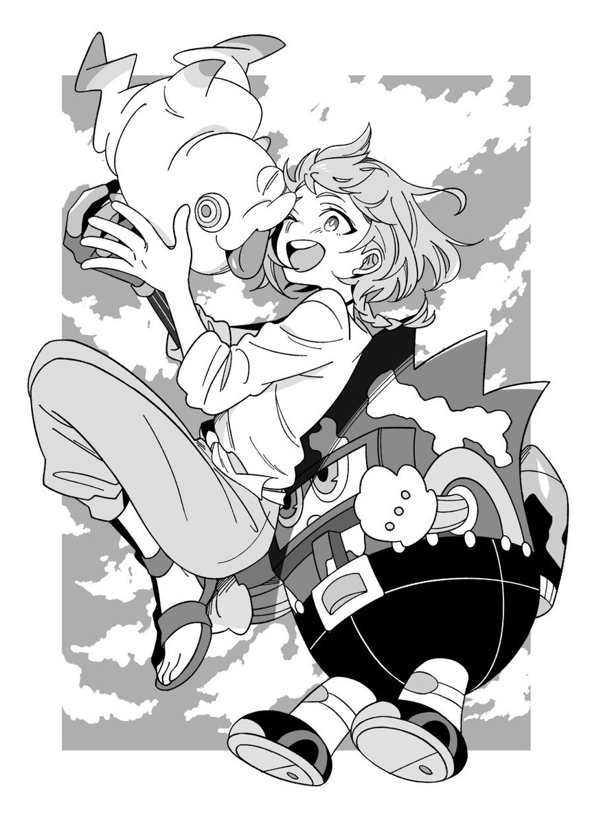デ📛3周年おめでとうございます!(↓以前アンソロに寄稿させていただいた絵です) 