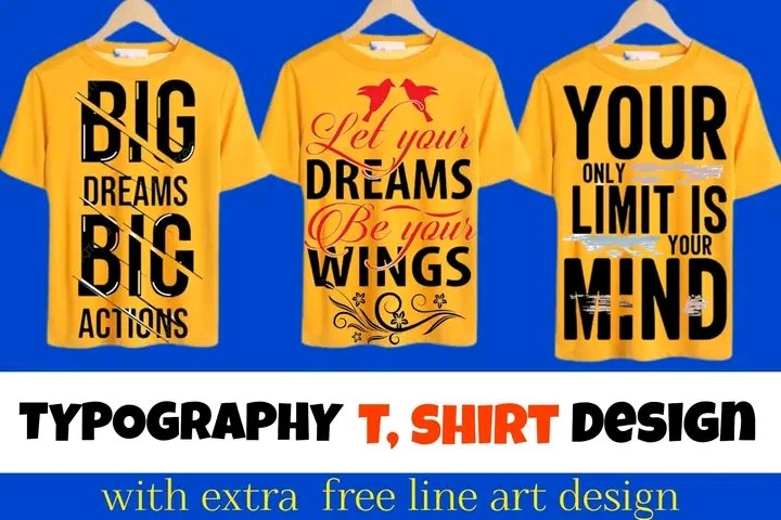 i will create Amezing typography or line art tshirt design or products

💬TEXT ON MESSENGER FOR EVERY PRODECT DESIGN , #tshirtdesign ,  #bagdesign #CUPDESIGN  #mobilecoverdesign #typographydesign #lineartdrawing

#products #designtshirt #Logodesigner