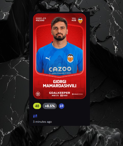 Back from vacation back in action! 💪

Now we need "Here we go" to FCB. 🔥

Neuer is undoubtedly a GOAT but I think its time he gives up the stage for the next gen. 

Anyway, good luck to all Mamarda holders. 🤞

#Sorare