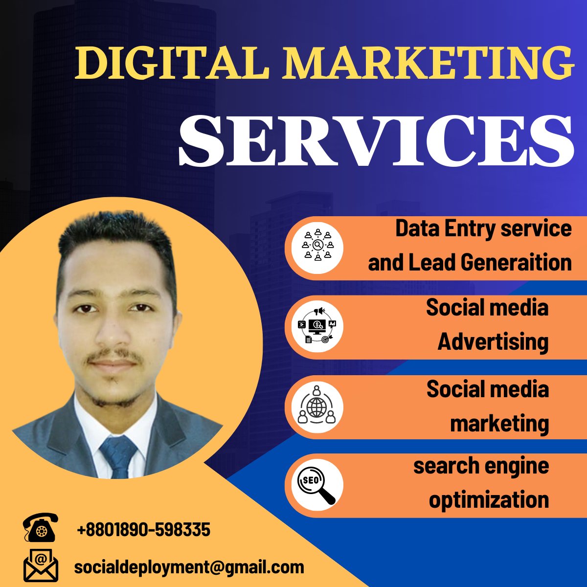 markaidbd's tweet photo. 👉 I will provide you best Digital marketing servic👈
✅If you are interested please knock me💯
📲 Mobile :- +8801766-224469
📞 what's app :- +8801890-598335
📩 Email :- socialdeployment@gmail.com

#smm #socialmediamanager #seo #marketing #socialmediaagency #socialmedia https://t.co/lI8Hx3qCxG