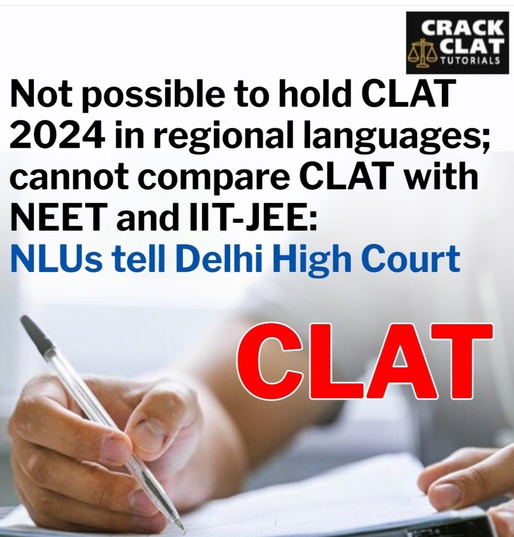 crackclat's tweet image. Not possible to hold CLAT 2024 in regional languages
#clat #clat2024 #crackclat