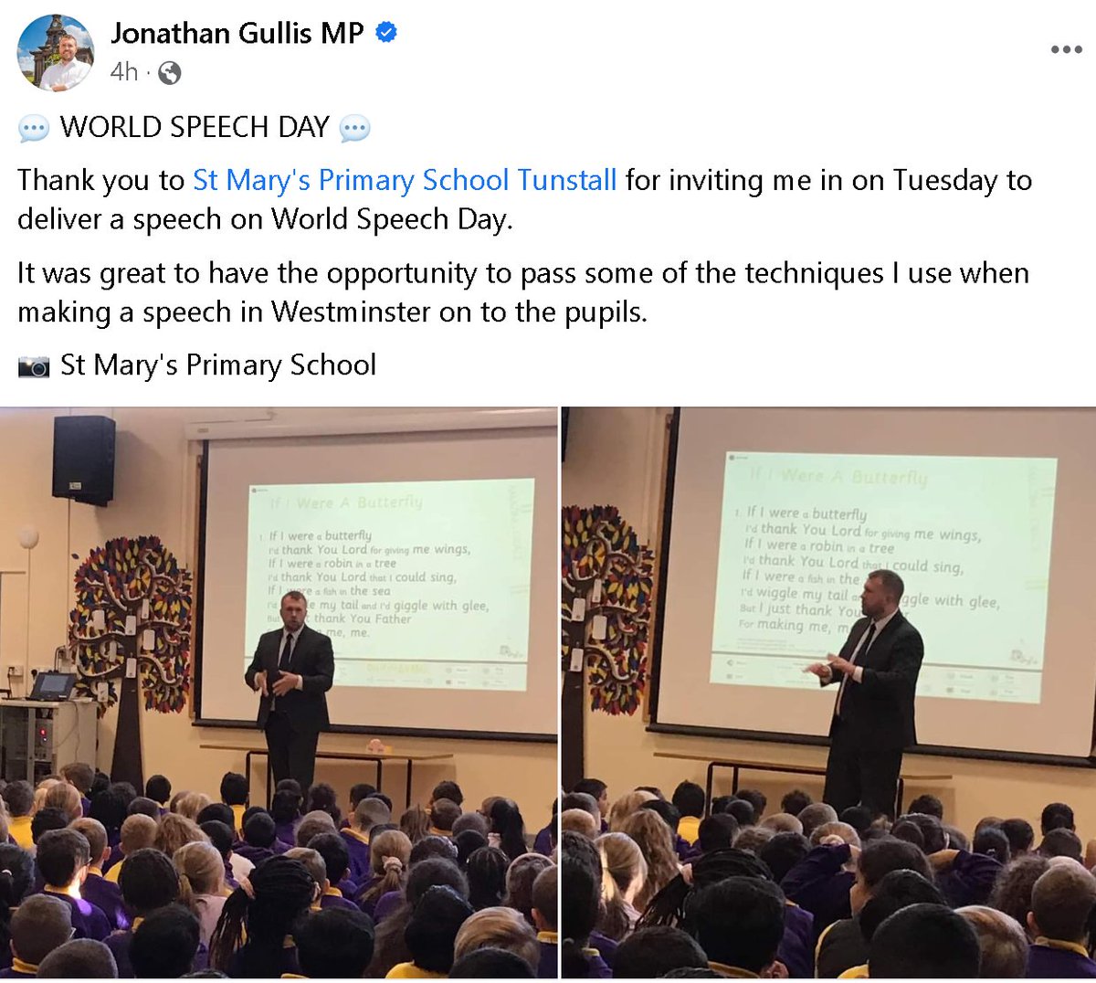 Why would any school allow this man to give tips on speaking publicly? 
His speeches consist of lies, half-truths, and bigotry.
#Gullis #GullisOut #ToriesOut366