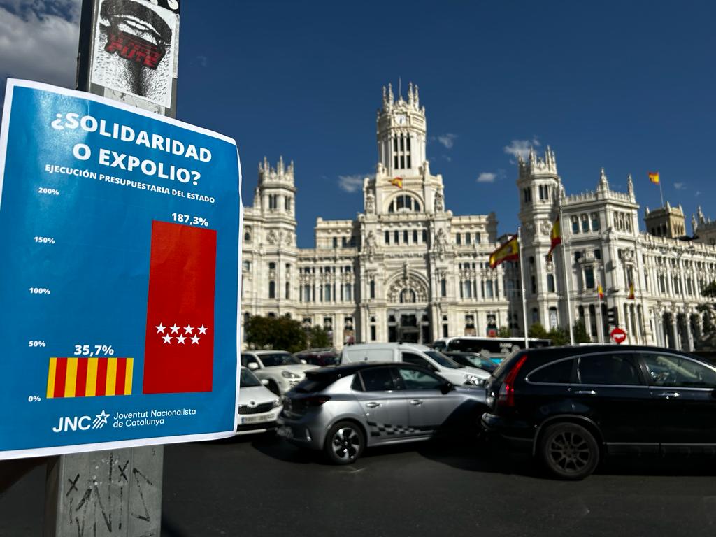 JNCatalunya's tweet photo. 📉 De 100€ que et pertoquen si vius a Catalunya, el govern espanyol et torna, només, 35€.

💰Si vius a Madrid et regalen 187€

🚫 Ja n'hi ha prou! No és solidaritat, és ESPOLI!

✅ Només un estat independent permetrà a Catalunya disposar de tots els recursos que genera! https://t.co/JBG7pu731a