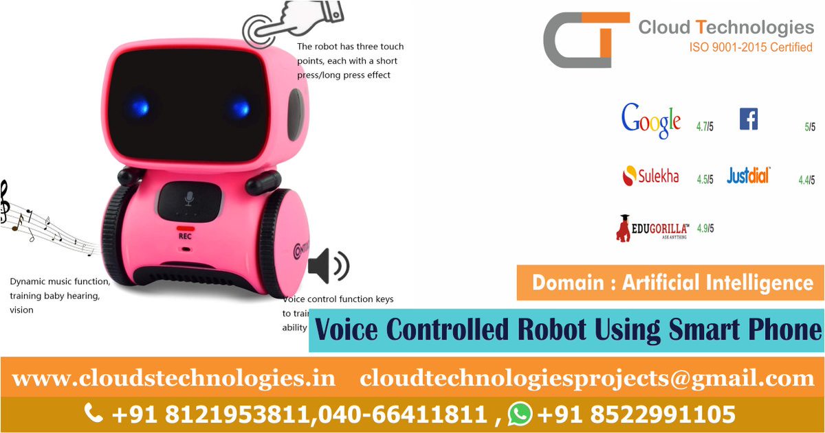 cloudtechpro's tweet image. 👉 Voice controlled robot using a smart phone
Unleashing Student Success: Cloud Technologies Empowering Mentorship and Support on the Journey! 🎓💼
#Machinelearningusingpython #machinelearning #Machinelearningminiprojects #IEEEjavaprojects #btechmajorprojects #btechminiprojects