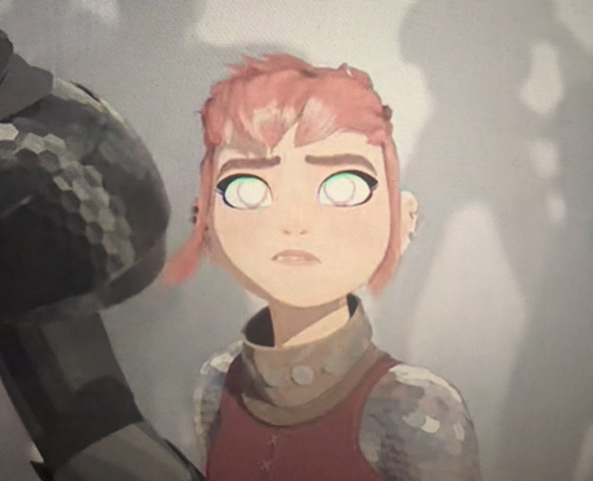 huntrixi's tweet photo. thinking ab how nimona canonically has reflective eyes like a cat, so i just imagine ballister getting up at 3am for a glass of water and he just sees these glowing eyes staring at him from the couch https://t.co/Xj03qLiFWD