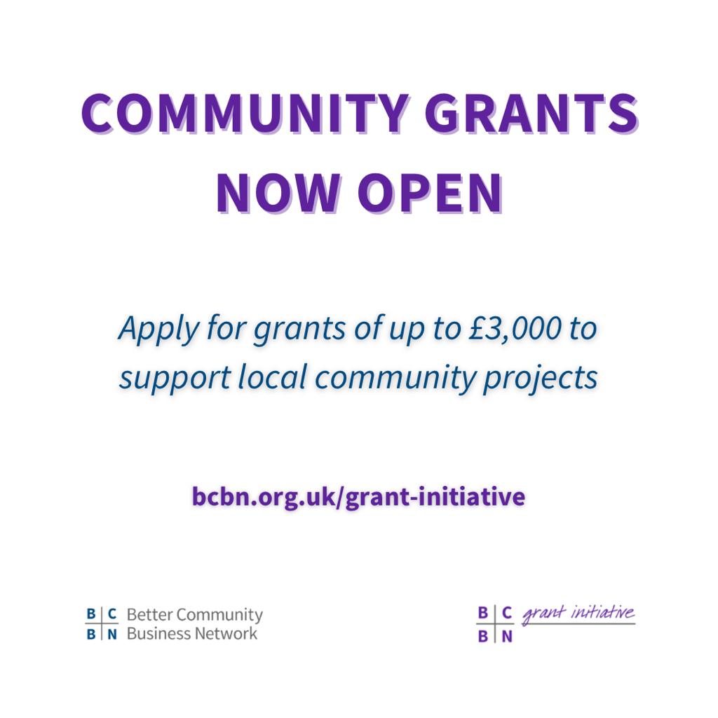 BCBN are now accepting grant applications of up to £3,000. Visit our website for more information bcbn.org.uk/grant-initiati… #GrantInitiative #BCBNGI