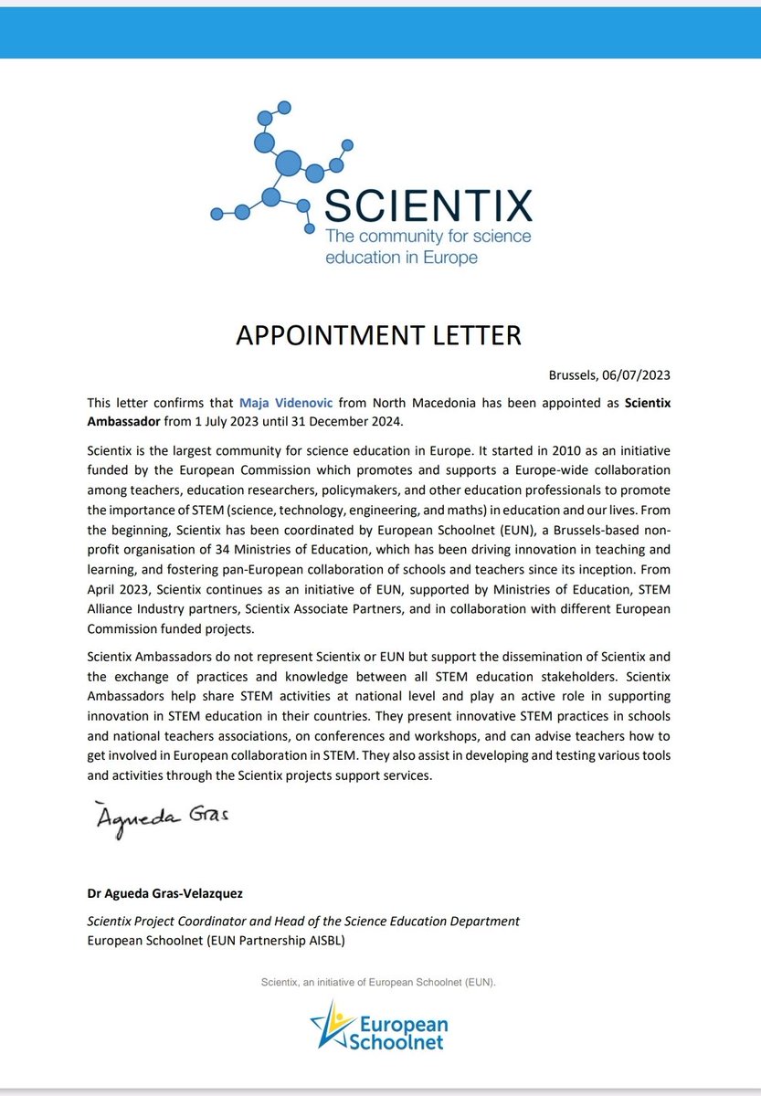 videnovicmaja's tweet image. Continuing collaboration and exchange of ideas and good practices within #Scientix family