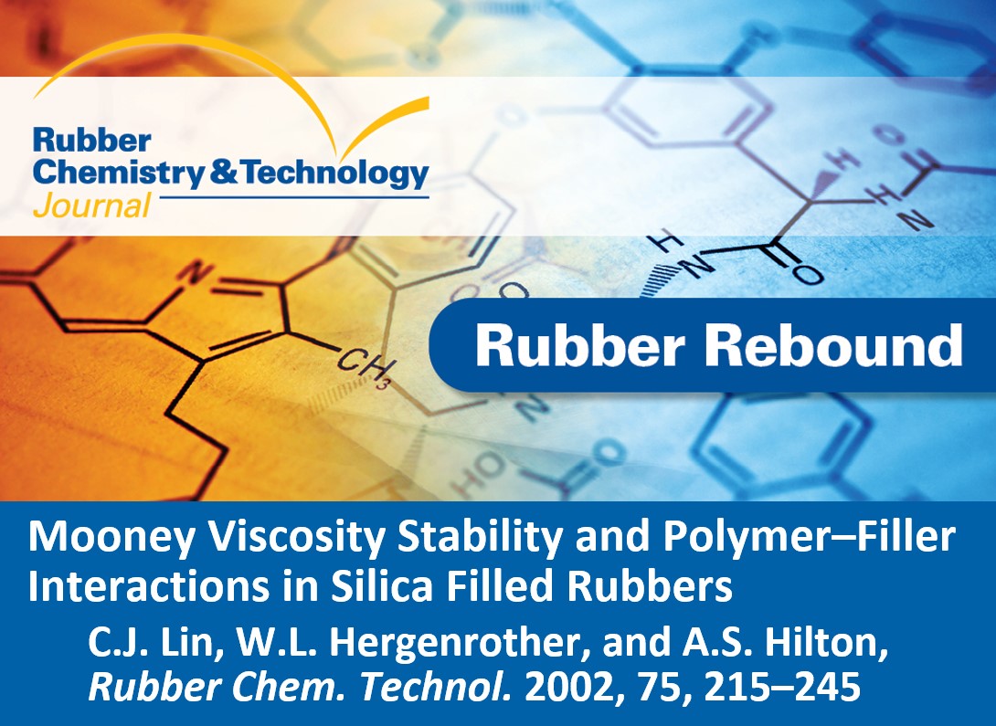 Rubber Chemistry & Technology Journal (@rubberchemtech) on Twitter photo Check out this 2002 #RubberRebound paper by Lin, Hergenrother, and Hilton on Mooney viscosity stability and polymer-filler interactions in silica filled rubbers. Open access for one week:
meridian.allenpress.com/rct/article/75…
<a href="/RubberDivision/">Rubber Division, ACS</a> Check out this 2002 #RubberRebound paper by Lin, Hergenrother, and Hilton on Mooney viscosity stability and polymer-filler interactions in silica filled rubbers. Open access for one week:
meridian.allenpress.com/rct/article/75…
<a href="/RubberDivision/">Rubber Division, ACS</a>