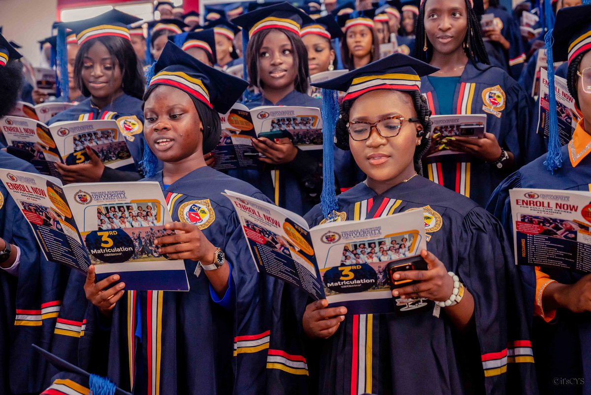 tau_university's tweet photo. Our Matriculating Students undertaking their matriculation oath
#marticulation #oath #congratulations #thomasadewumiuniversity #nigerianprivateschools https://t.co/9wZUbiO1y7