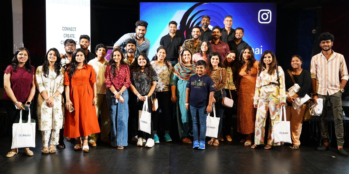 We are thrilled to have been a part of the incredible creator meetup event by Meta India! 🎉 A huge shoutout to the amazing Meta India team for putting together such a memorable event! 🙌 Thank you for the opportunity &amp; for an unforgettable experience! 🤩 
#MetaMeetupChennai
