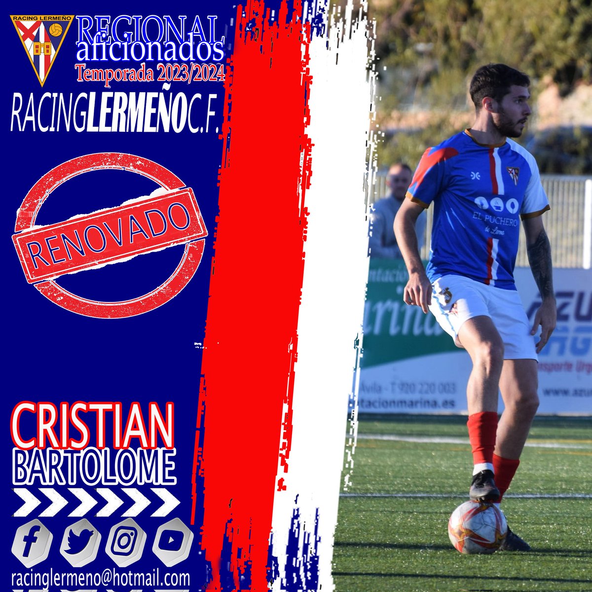 _racinglermeno_'s tweet image. RENOVACIÓN
El defensa Cristian Bartolome @CristianBH94 continuará otra temporada en el @_racinglermeno_.
Uno de los puntales de la defensa esta temporada y seguro que la proxima tambien.
#VamosRacing #UnoDeLosNuestros