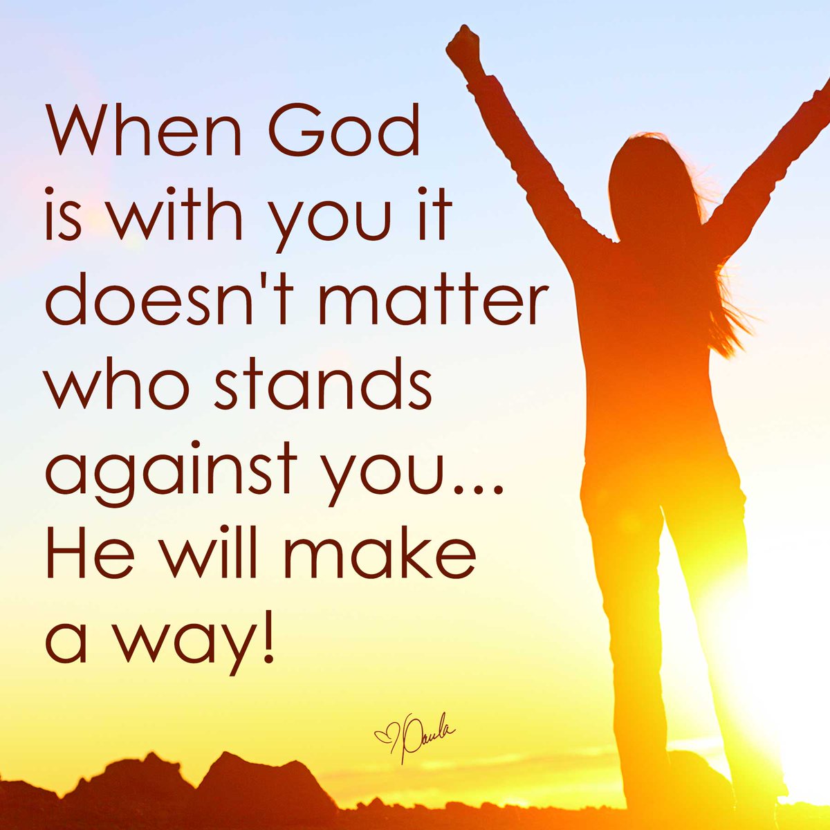 When God is with you it doesn't matter who stands against you... He will make a way!