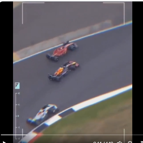 fensterzu's tweet photo. @AidanHarbottle @bancroft_mathew @ESPNF1 This is Leclerc "being pushed off-track" with a lot of space to his inside. He didn't make the corner. He went off the track himself. https://t.co/ktbZscY3AM