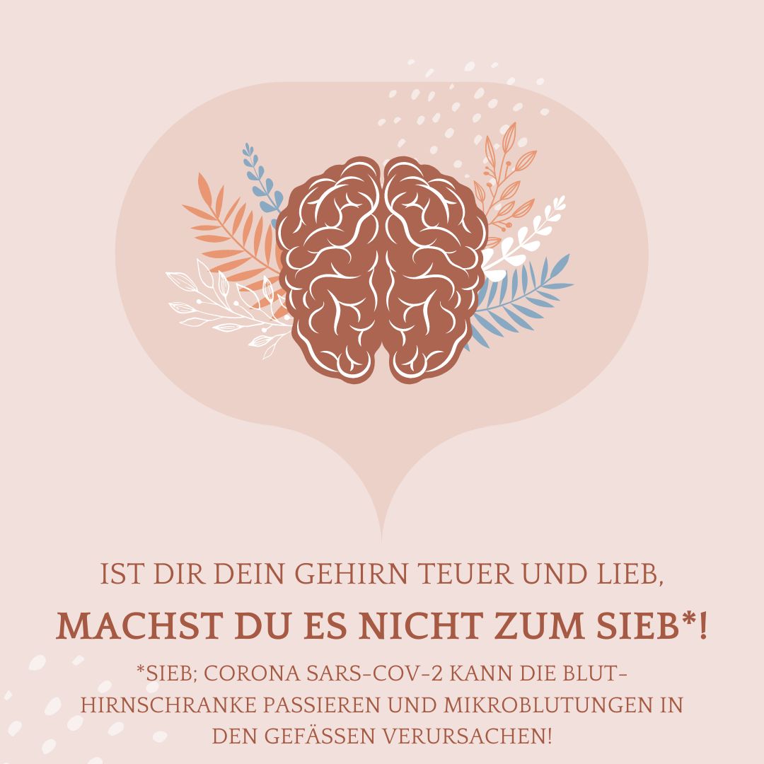 Beichte: ich mag mein Gehirn. Ich mag es, dass es so tickt &amp; funktioniert, wie es tickt &amp; funktioniert! Das möchte ich so behalten!🧠❤️

Darum #MaskeBleibtAuf &amp; #TeamVorsicht 🙌🏻

#Corona #SARSCoV2 kann die #Bluthirnschranke passieren. Das Virus kann sich auch im Hirn einnisten 🥹