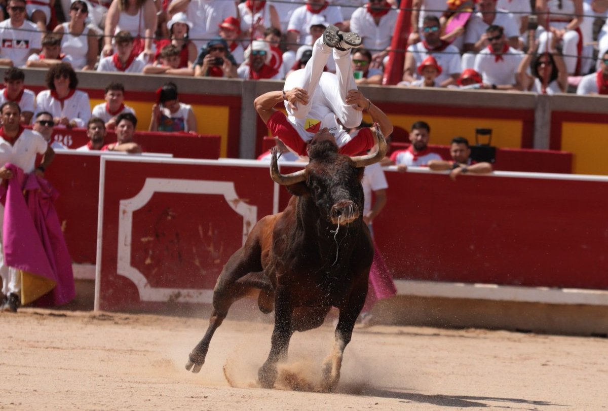 macuacorera's tweet photo. 🏆 JAVIER PRADANAS SE PROCLAMA CAMPEÓN DE SAN FERMÍN

👉🏼 Emoción al límite en el tradicional Concurso de Recortadores de Pamplona, en el que la clasificación ha quedado de esta forma:

1° Javier Pradanas
2° 'Use'
3° Noel Ribera
4° 'El Poca'
5° Marcos Espí

¡Viva San Fermín! 🙌🏼 https://t.co/y7S39qgQo8