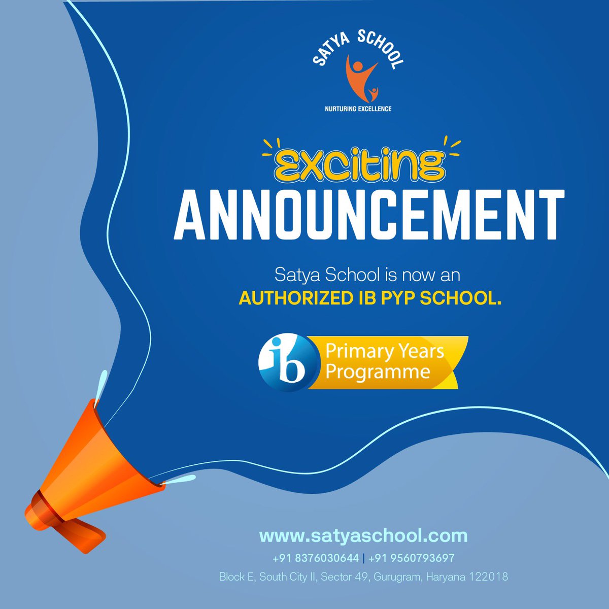 satyaschoolggn's tweet photo. Exciting News!
We are thrilled to announce that Satya School has achieved authorization as an International Baccalaureate Primary Years Programme (IB PYP) school.
#EducationExcellence #InquiryBasedLearning #LifelongLearners #GlobalCitizens #TransformativeEducation https://t.co/D3jKm1rQ2j