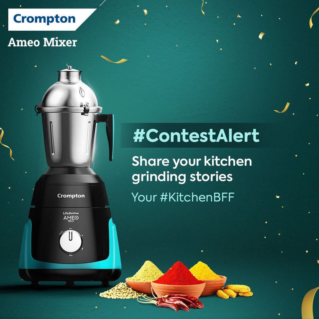 Crompton on Twitter "ContestAlert 🚨 Share your best kitchen grinding