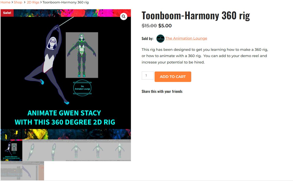 If you are having trouble getting 2d work, add to your demo reel with eye catching animation.  I've added our Gwen Stacy rig to this website - you can download the rig and focus on rigging or animating or design! #animation   animprops.com/product/toonbo…