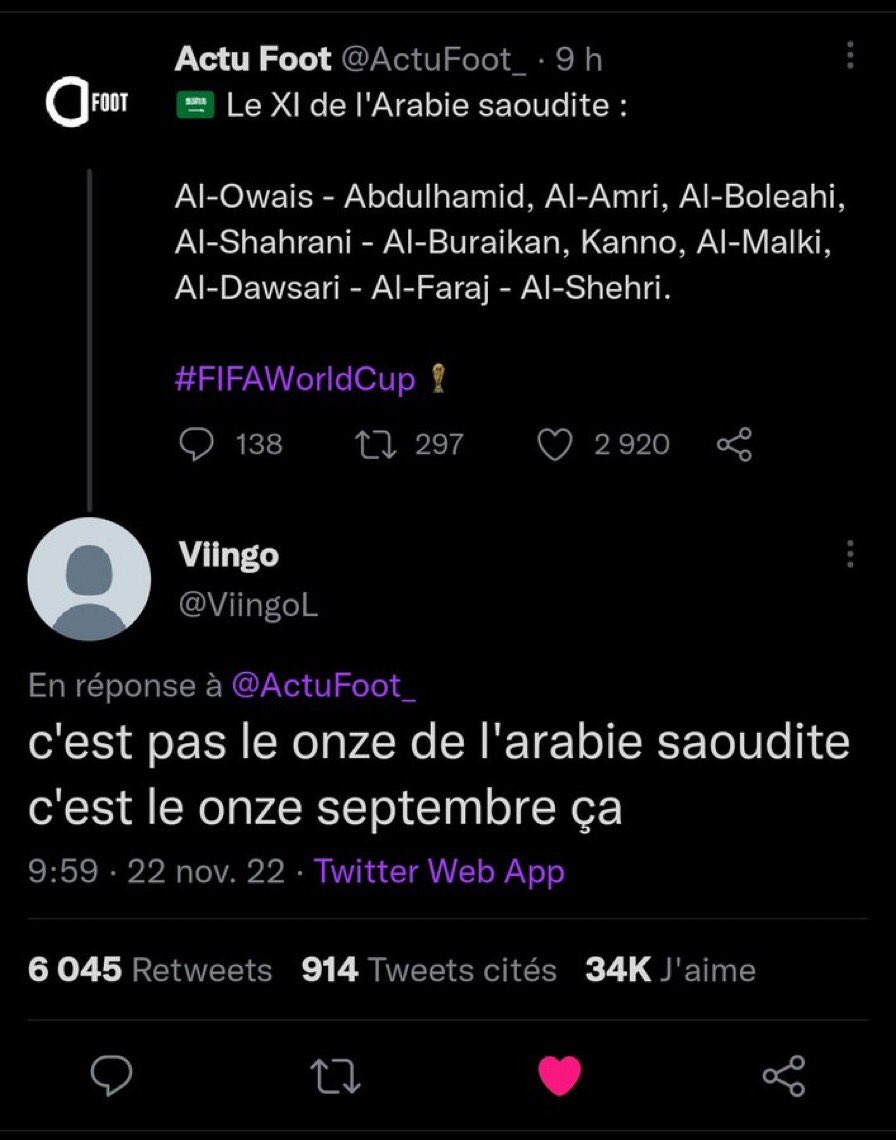 10ZOO__'s tweet photo. [THREAD] - Les meilleurs tweets pendant la coupe du monde 2022 https://t.co/ZU9HE9DEHZ