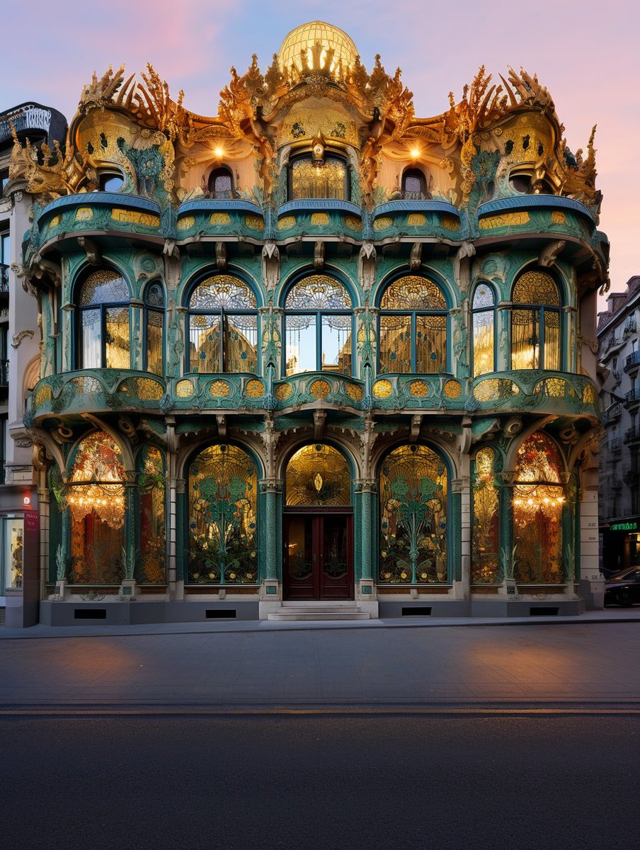 rob_byte's tweet photo. I went to an Art Nouveau exhibit and everything was twisted and organic. It was like the whole movement was a vegetable trying to escape from a salad.

#chatGPT #midjourney #artnouveau https://t.co/lnhg3o2Dw8