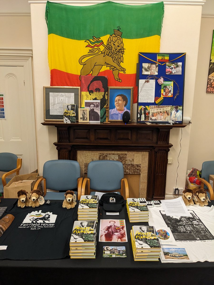 The books are stacked, the posters are up and the audience is gathering for The Prince and the Plunder launch at Fairfield House in Bath, the home of H.I.M. Haile Selassie. It starts at 2pm. Come if you're in the area.