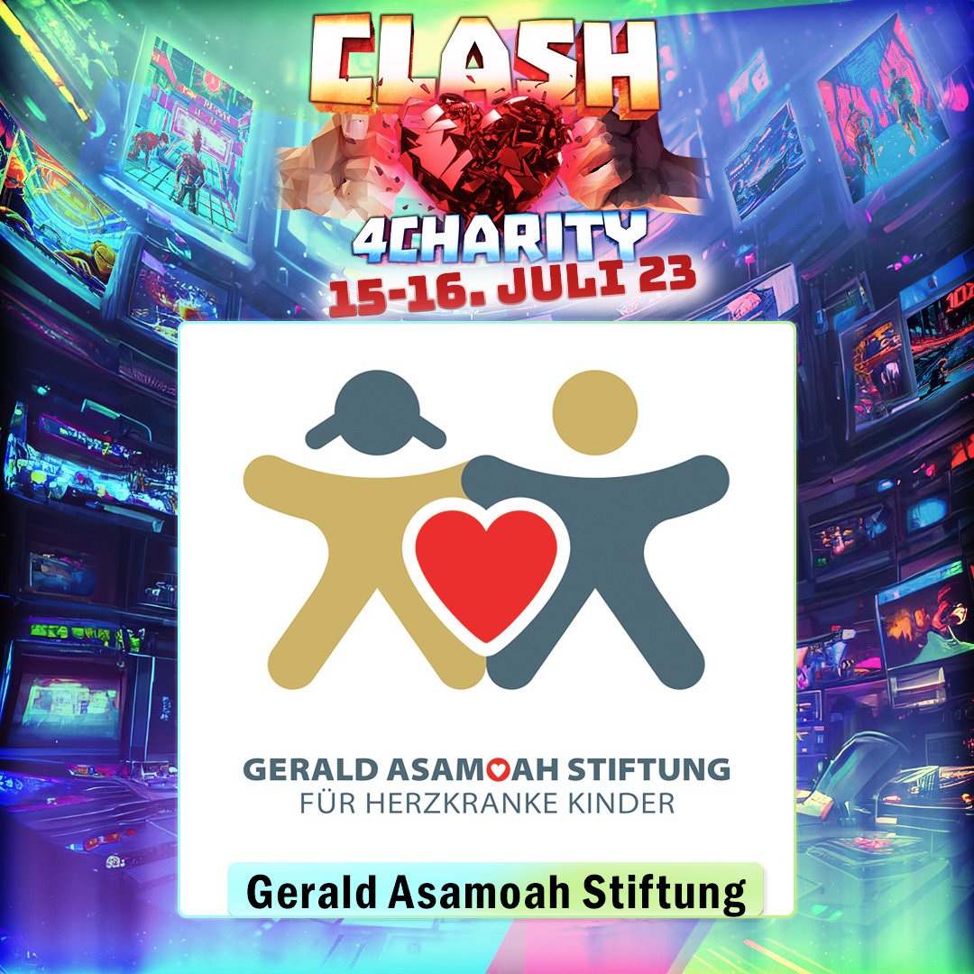 Das Herzensprojekt für den #Clash4Charity ist die Gerald Asamoah Stiftung für herzkranke Kinder.

"Ich freue mich, wenn Sie mir dabei helfen, herzkranken Kindern ihr Lachen zurückzugeben. Damit es mehr glückliche Kinder auf der Welt gibt." - Gerald Asamoah

<a href="/LP4Charity/">Letsplay4Charity e.V.</a> <a href="/TwitchDE/">Twitch DE</a>